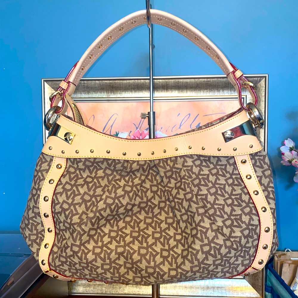DKNY hobo monogram handbag